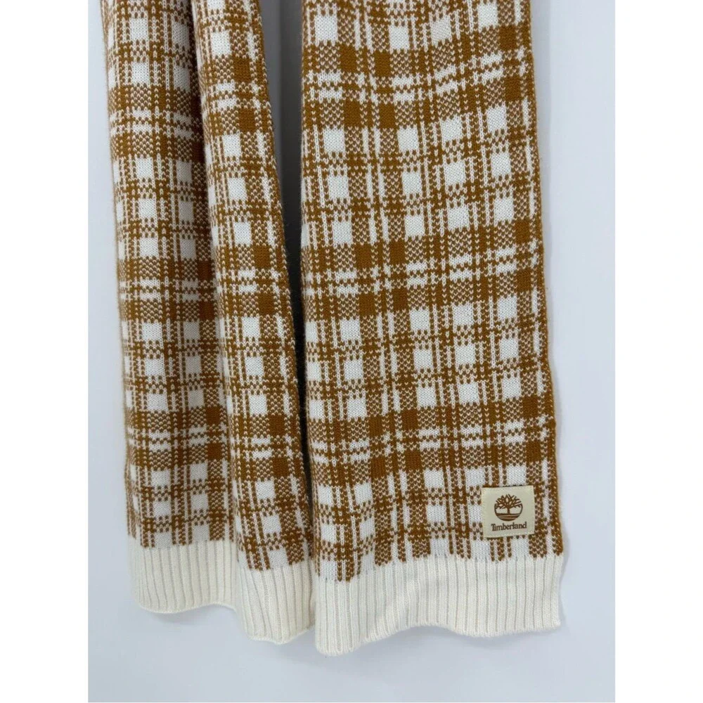 Timberland Women's Plaid Knit Scarf | Wheat Plaid | One Size